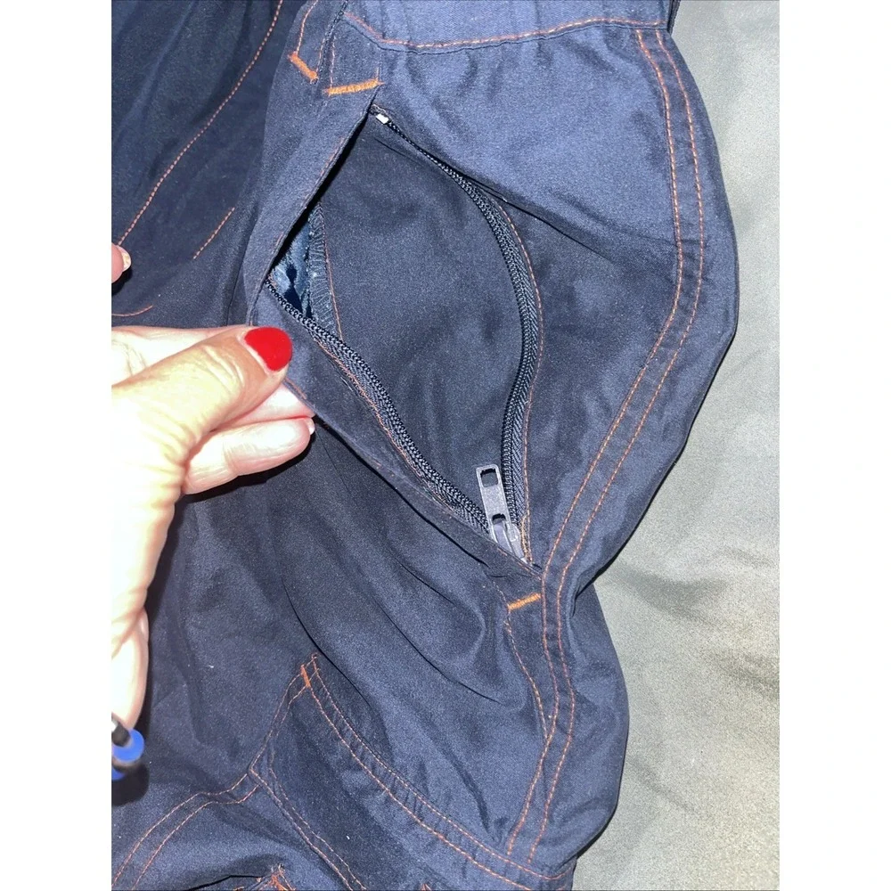 Pure Bull Mens Track Cargo Pants Navy‎ Blue Size Small With Multiple Pockets